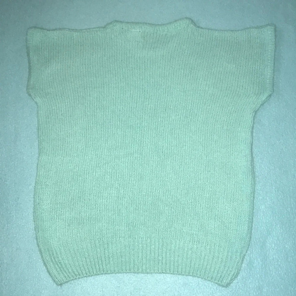 CLOVELLY By Zachary Belil  silk angora blend knit sweater short sleeves size S - Picture 2 of 7